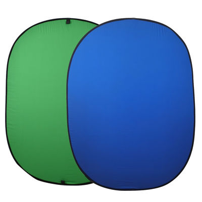 contexte d'écran de pliage de 5*6.5ft Chromakey, 2 en 1 contexte vert bleu réversible de chaise d'écran