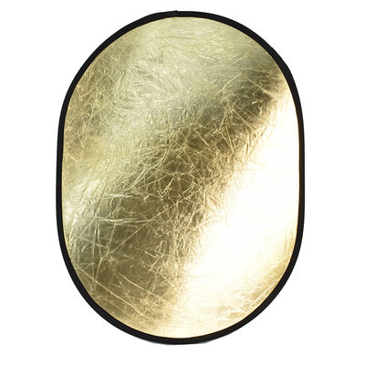 Réflecteur léger pliant ovale d'or portatif pour le studio 120x90cm de photographie
